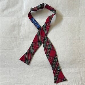 J. Bailey red plaid holiday bow tie